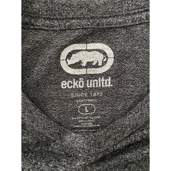 ECKO UNLTD. MEN'S GRAY CREW NECK SHORT SLEEVE T-SHIRT SIZE L AUTHENTIC - Picture 2 of 3